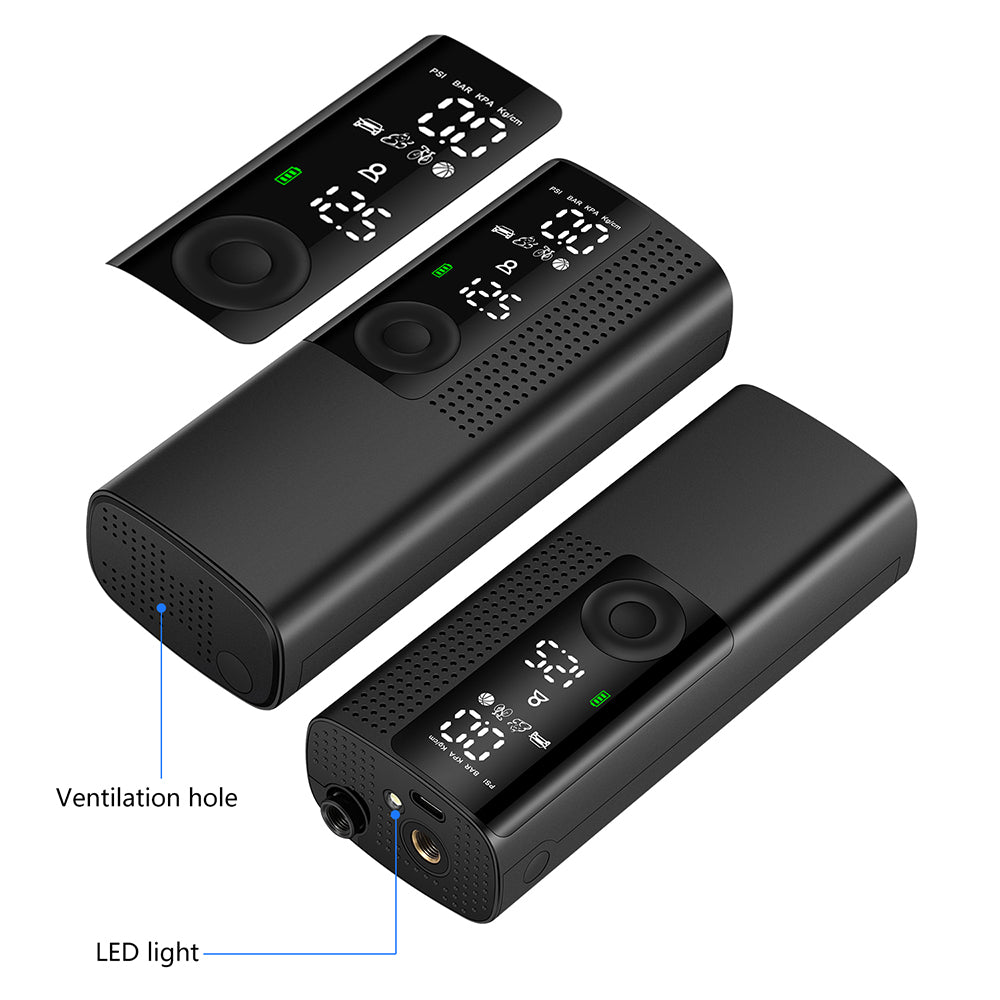 BP198 Multi-Function Digital Display Air Pump Portable Tire Inflator with LED Light BP198 Multi-Function Digital Display Air Pump Portable Tire Inflator with LED Light